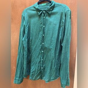 Green XL CP Shades Linen Button Down Shirt